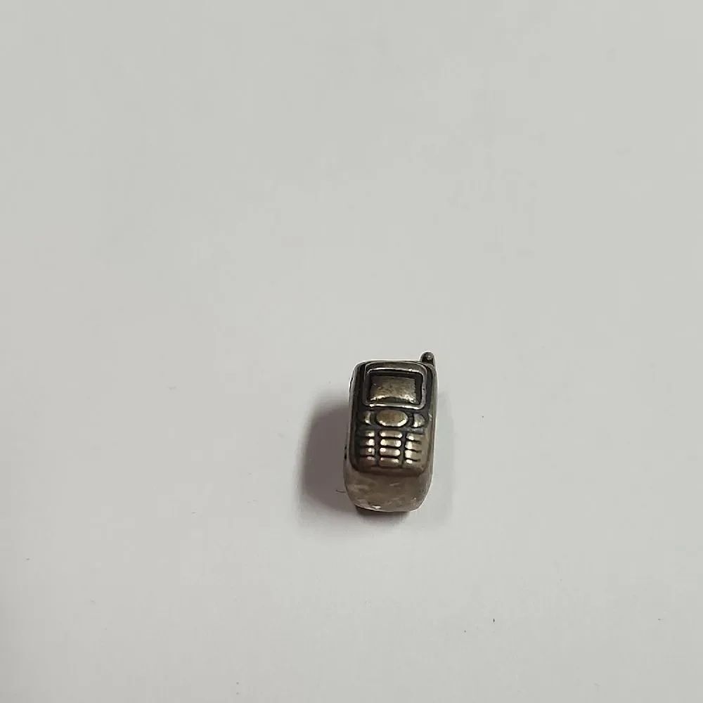 Sterling Silver Phone Charm Bead 925